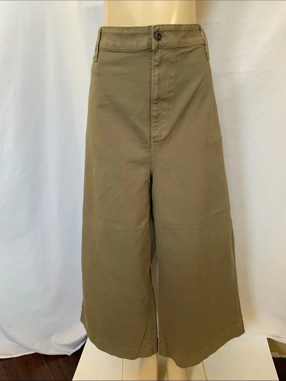 MADEWELL Women’s Jeans High-Rise Wide Leg Crop Pants in Olive Green Size 37
NWOT - Picture 1 of 5
